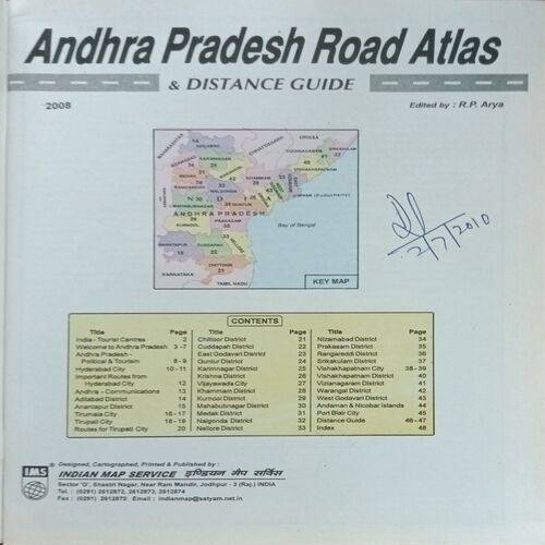 Andhra Pradesh Road Atlas 7 State Distance Guide